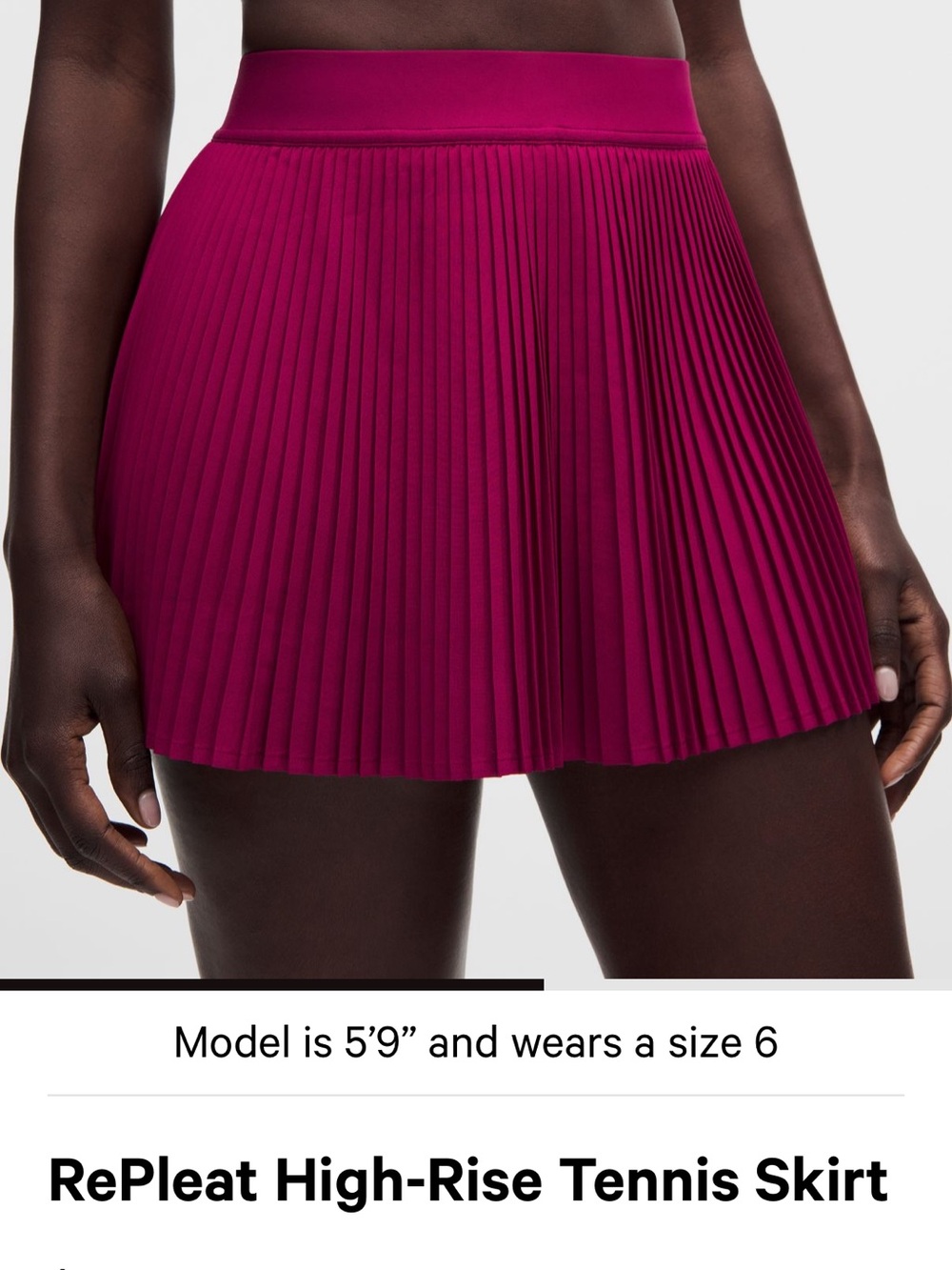 lululemon athletica Hot Pink Pleated Skater Skirt